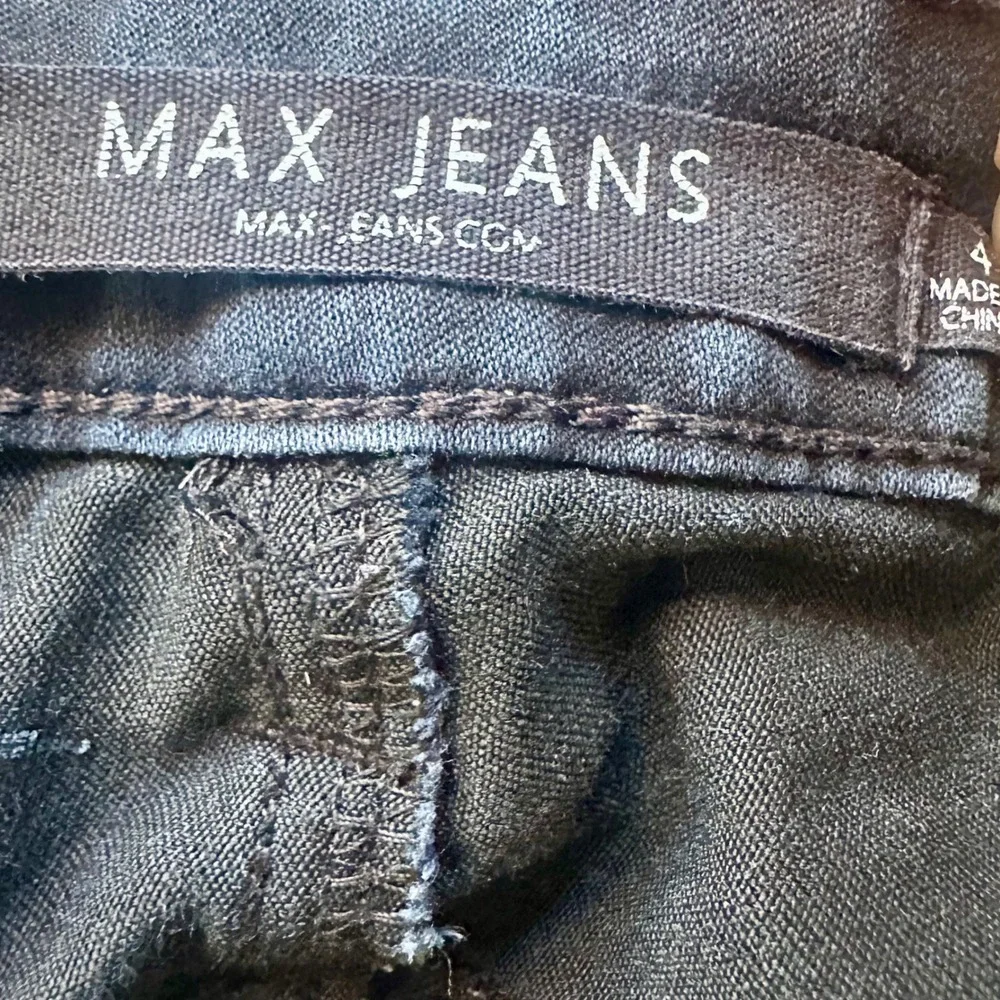 Max Jeans‎ High Rise Skinny Jeans Black Stretch Denim Womens Size 4
